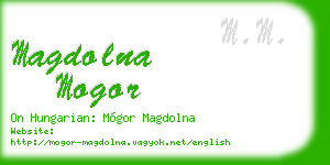 magdolna mogor business card