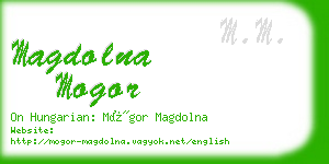 magdolna mogor business card